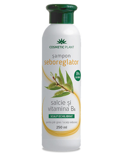 Sampon seboreglator cu salcie alba&complex de vitamine B, 250ml, Cosmetic Plant