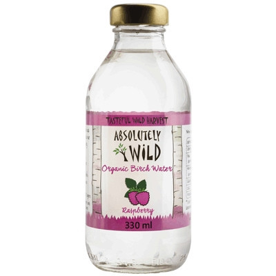 Seva de mesteacan nefiltrata, aroma ZMEURA bio 330ml Absolutely Wild