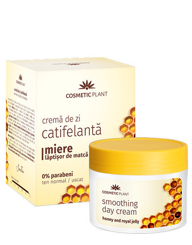 Crema catifelanta de zi cu miere si laptisor de matca, 50ml, Cosmetic Plant