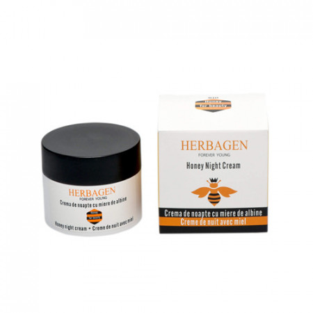 Crema de noapte cu miere BIO de albine, 50g, Herbagen