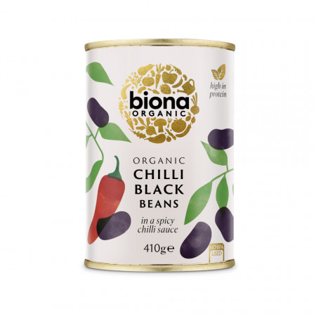 Fasole neagra in sos chilli 410g Biona