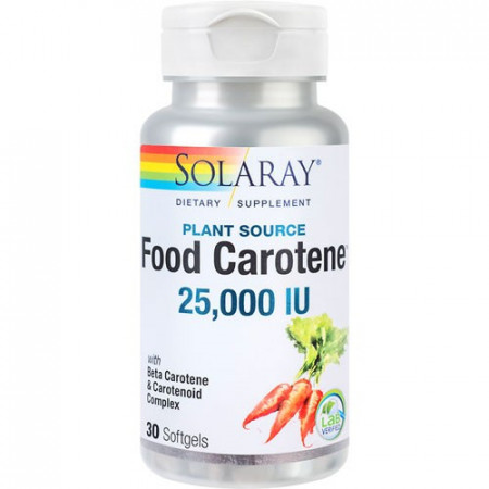 Food Carotene 25000UI, 30cps, Solaray