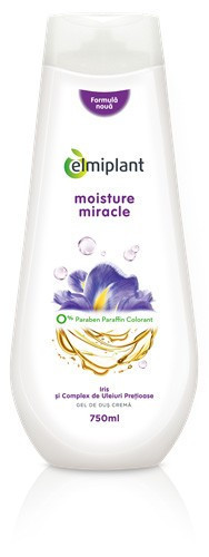 Gel de dus crema Moisture Miracle (iris & uleiuri pretioase), 750ml, Elmiplant