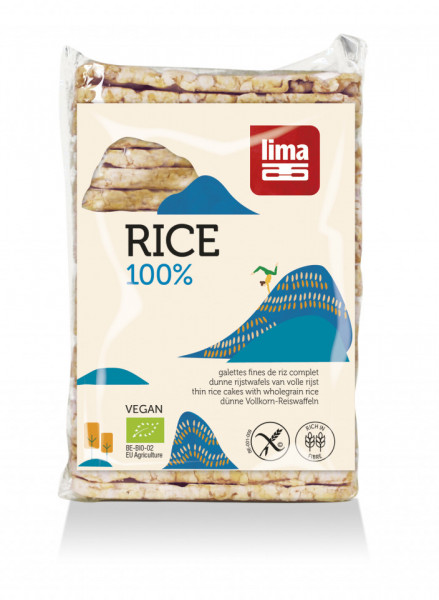 Rondele rectangulare de orez expandat cu sare bio 130g Lima