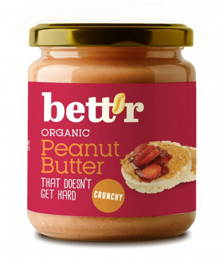 Unt de arahide crunchy bio 250g Bettr