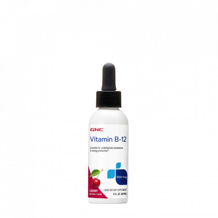 Vitamina B12 lichida cu aroma naturala de cirese, 60ml, GNC
