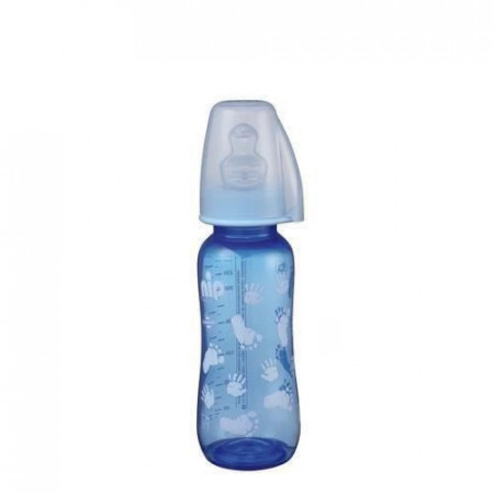 Biberon Trendy Boy PP 250 ml cu tetina silicon pt lapte, nr 1, nip 35036, Abi Solutions