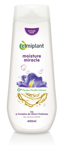 Gel de dus crema Moisture Miracle (iris & uleiuri pretioase), 400ml, Elmiplant