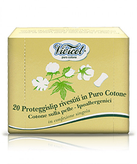 Protej slip ultra subtire din bumbac bio, hipoalergenic (20 buc) - VIVICOT Puro Cotone