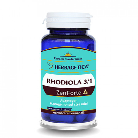 Rhodiola zen forte, 60cps, Herbagetica