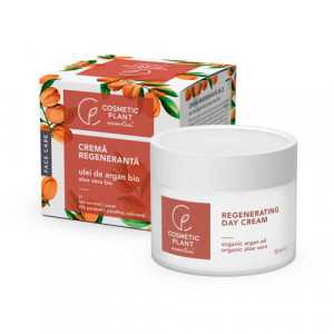 Crema regeneranta de zi cu ulei de argan bio si extract bio de aloe vera, 50ml, Cosmetic Plant