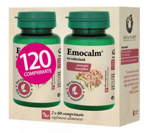 Emocalm cu Valeriana, 60 comprimate, 1+1 gratis, Dacia Plant
