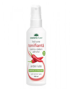 Lotiune tonifianta contra caderii parului cu ardei iute, 100 ml, Cosmetic Plant
