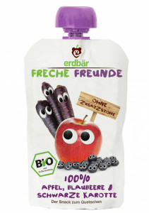 PIURE DE MERE, AFINE SI MORCOV NEGRU BIO 100G Erdbar