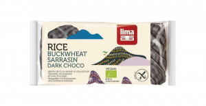 Rondele din hrisca expandata cu ciocolata neagra eco 90g Lima
