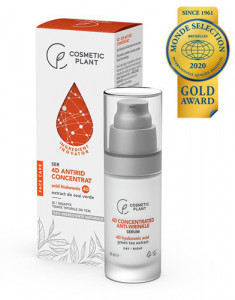 Ser antirid concentrat cu acid hialuronic 4D si extract de ceai verde, 30ml, Cosmetic Plant