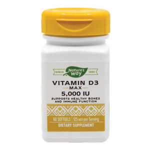 Vitamina D3 5000UI, 60cps, Nature's Way