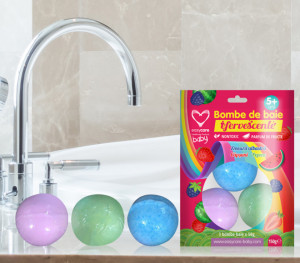 Bombe de baie efervescente pentru copii, 3 buc/punga, EasyCare Baby