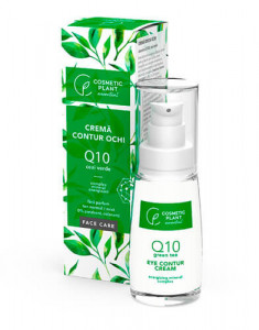 Cremă contur ochi Q10 + ceai verde si complex mineral energizant, 30ml, Cosmetic Plant