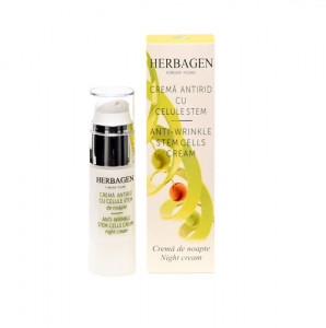 Crema de noapte antirid cu celule stem, 30g, Herbagen