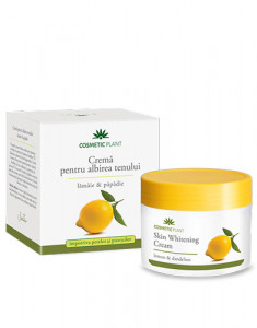 Crema pentru albirea tenului cu extract de lamaie si papadie, 50ml, Cosmetic Plant