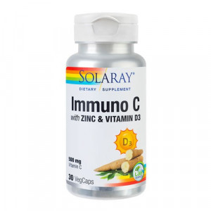 Immuno C plus Zinc si Vitamina D3, 30cps, Solaray