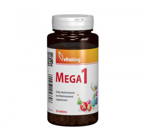 Multivitamina cu minerale si folat Mega 1, 30tab, Vitaking
