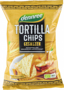 Tortilla chips cu sare bio 125g Dennree