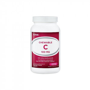Vitamina C 100mg masticabila cu bioflavonoide, 180tab, GNC