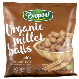 Bilute din mei expandat cu scortisoara, fara gluten, bio 60g Biopont