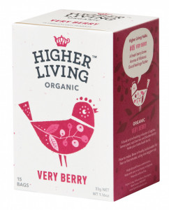 Ceai de fructe VERY BERRY eco, 15 plicuri, Higher Living