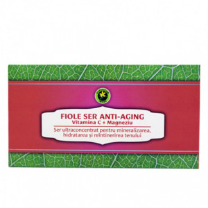 Set fiole Anti-Aging cu Vitamina C si Magneziu, 12 fiole, Hypericum