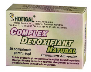 Complex detoxifiant natural, 40 comprimate, Hofigal