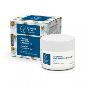 Crema antirid calmanta extract de musetel & vitaminele A, E si F, 50ml, Cosmetic Plant