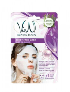 Masca faciala tip servetel cu colagen, 25g, Vien