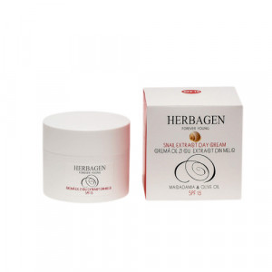 Crema de zi cu extract de melc SPF 15, 50g, Herbagen