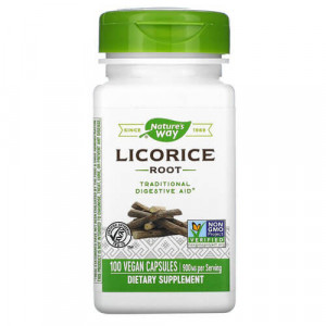 Lemn dulce (Licorice) 450mg, 100 capsule vegetale, Nature's Way