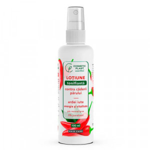 Lotiune tonifianta contra caderii parului cu ardei iute, 100 ml, Cosmetic Plant