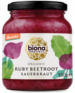 Varza murata cu sfecla rosie bio 350g Biona
