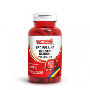 Bromelaina digestiv natura, 1400GDU, 30cps, AdNatura