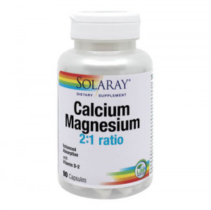 Calciu Magneziu cu Vitamina D, 90cps, Solaray