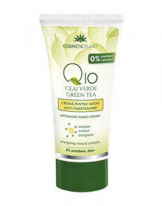Crema maini anti-ageing Q10 + ceai verde si complex mineral energizant, 100ml, Cosmetic Plant