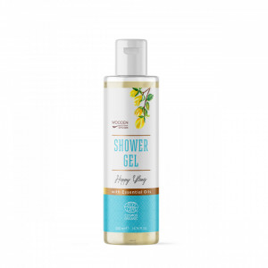 Gel de dus cu portocala si ylang-ylang, Happy Ylang, bio, 200ml, Wooden Spoon