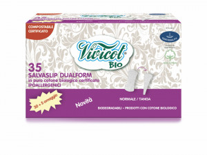 Protej slip din bumbac bio hipoalergenic, compostabil - Dual form ( 35 buc ) - VIVICOT BIO