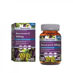 Resveratrol 500mg, Quercetina 40mg, 30cps, GNC