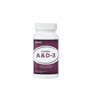 Vitamina A 5000UI si Vitamina D3 naturala 100% din Lanolina 400UI , 100cps, GNC