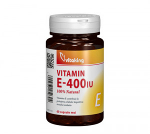 Vitamina E naturala 400UI, 60cps moi, Vitaking