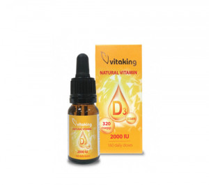Picaturi de Vitamina D3 2000UI, 10ml (320 picaturi), Vitaking