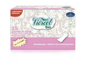 Protej slip din bumbac bio hipoalergenic, compostabil - Normal (35 buc) - VIVICOT BIO