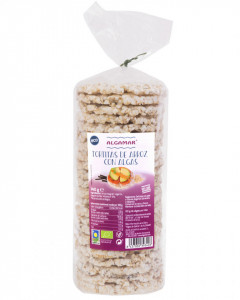 Rondele de orez brun cu alge marine fara sare bio 100g Algamar